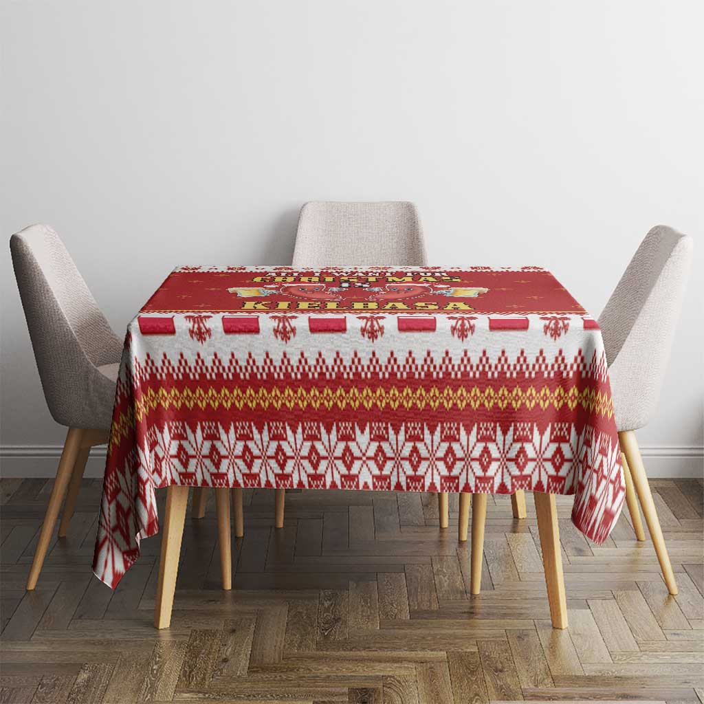 Poland Christmas Tablecloth All I Want For Xmas Is Kielbasa LT05 - Wonder Print Shop