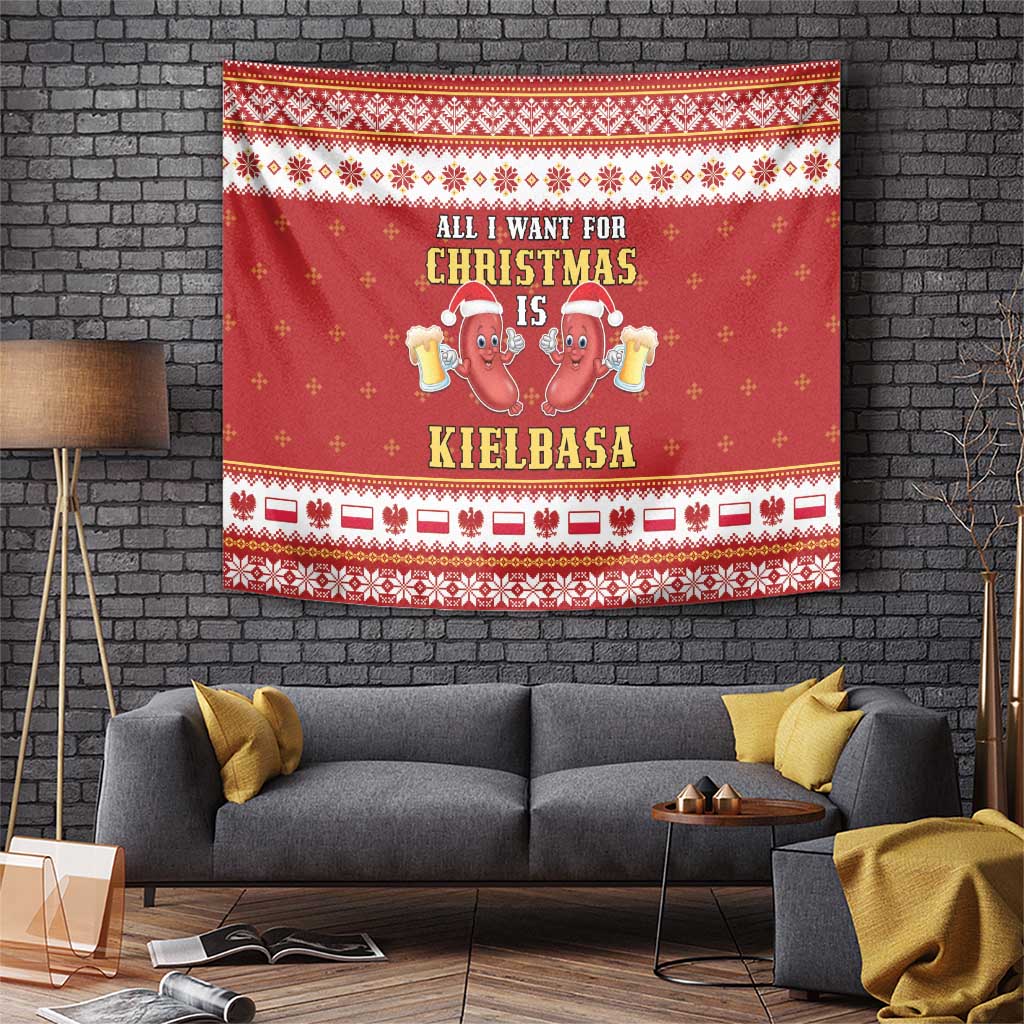 Poland Christmas Tapestry All I Want For Xmas Is Kielbasa LT05 - Wonder Print Shop