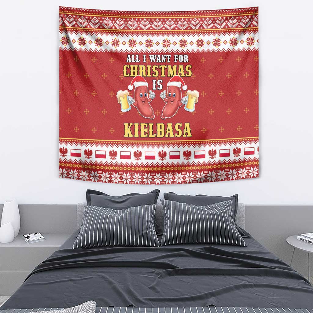 Poland Christmas Tapestry All I Want For Xmas Is Kielbasa LT05 - Wonder Print Shop