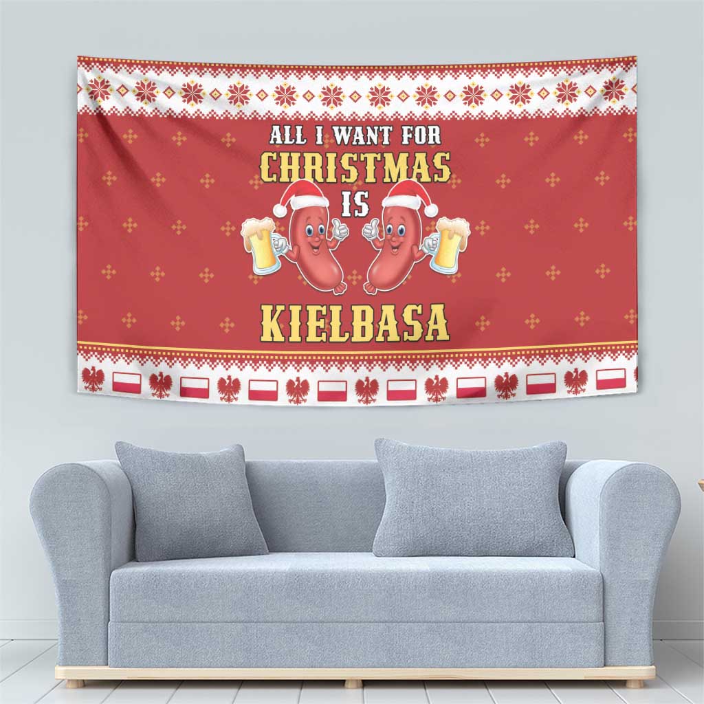 Poland Christmas Tapestry All I Want For Xmas Is Kielbasa LT05 - Wonder Print Shop
