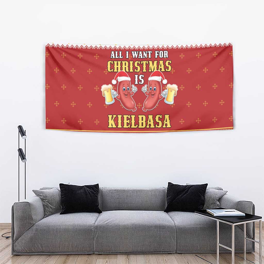 Poland Christmas Tapestry All I Want For Xmas Is Kielbasa LT05 - Wonder Print Shop