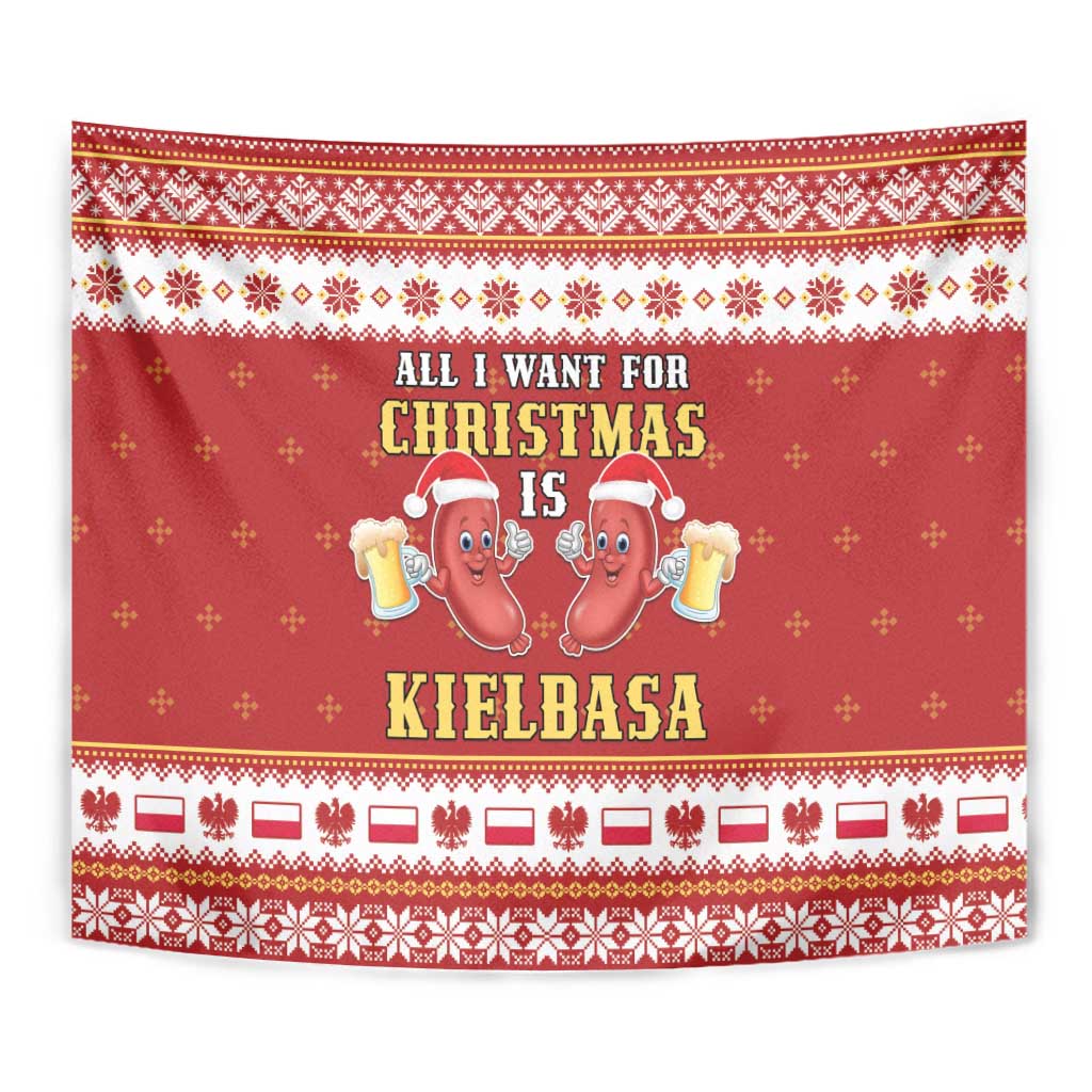 Poland Christmas Tapestry All I Want For Xmas Is Kielbasa LT05 - Wonder Print Shop