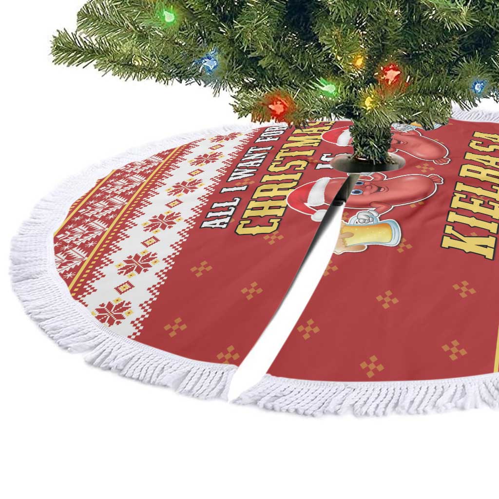 Poland Christmas Tree Skirt All I Want For Xmas Is Kielbasa LT05 - Wonder Print Shop