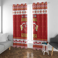 Poland Christmas Window Curtain All I Want For Xmas Is Kielbasa LT05 - Wonder Print Shop