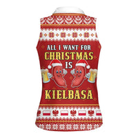 Poland Christmas Women Sleeveless Polo Shirt All I Want For Xmas Is Kielbasa LT05 - Wonder Print Shop