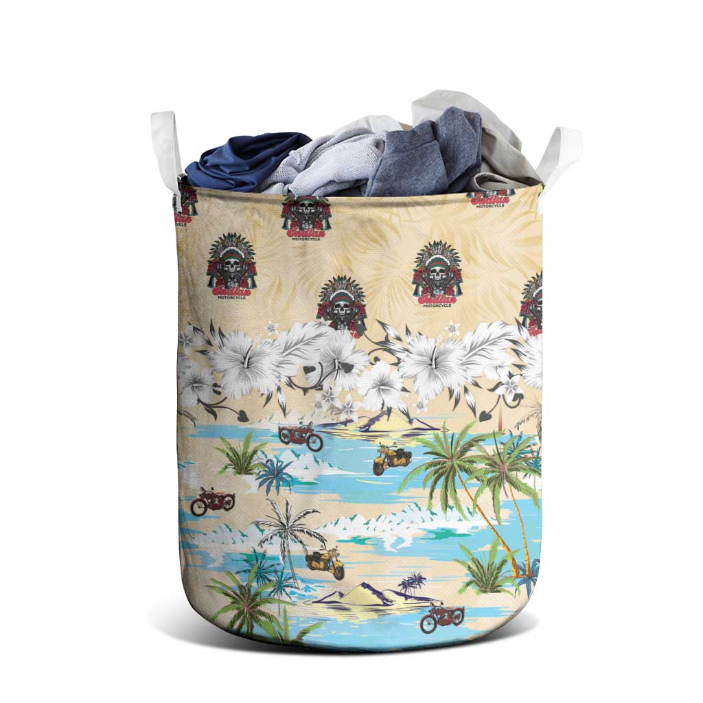 Indian Legendary Motorcycle Laundry Basket Tropical Style - Wonder Print Shop