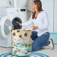 Indian Legendary Motorcycle Laundry Basket Tropical Style - Wonder Print Shop