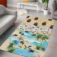 Indian Legendary Motorcycle Area Rug Tropical Style - Wonder Print Shop
