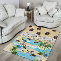 Indian Legendary Motorcycle Area Rug Tropical Style - Wonder Print Shop