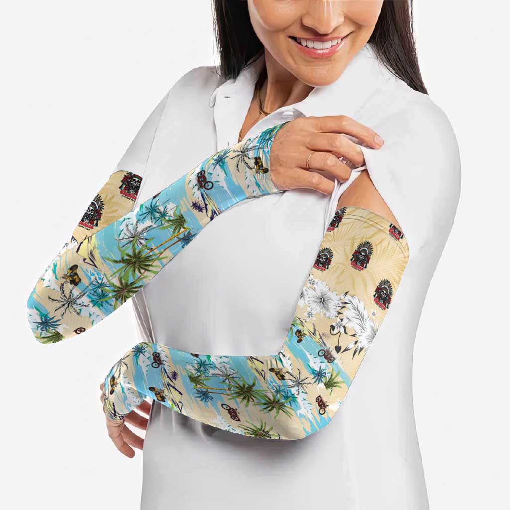 Indian Legendary Motorcycle Arm Sleeves Tropical Style - Wonder Print Shop