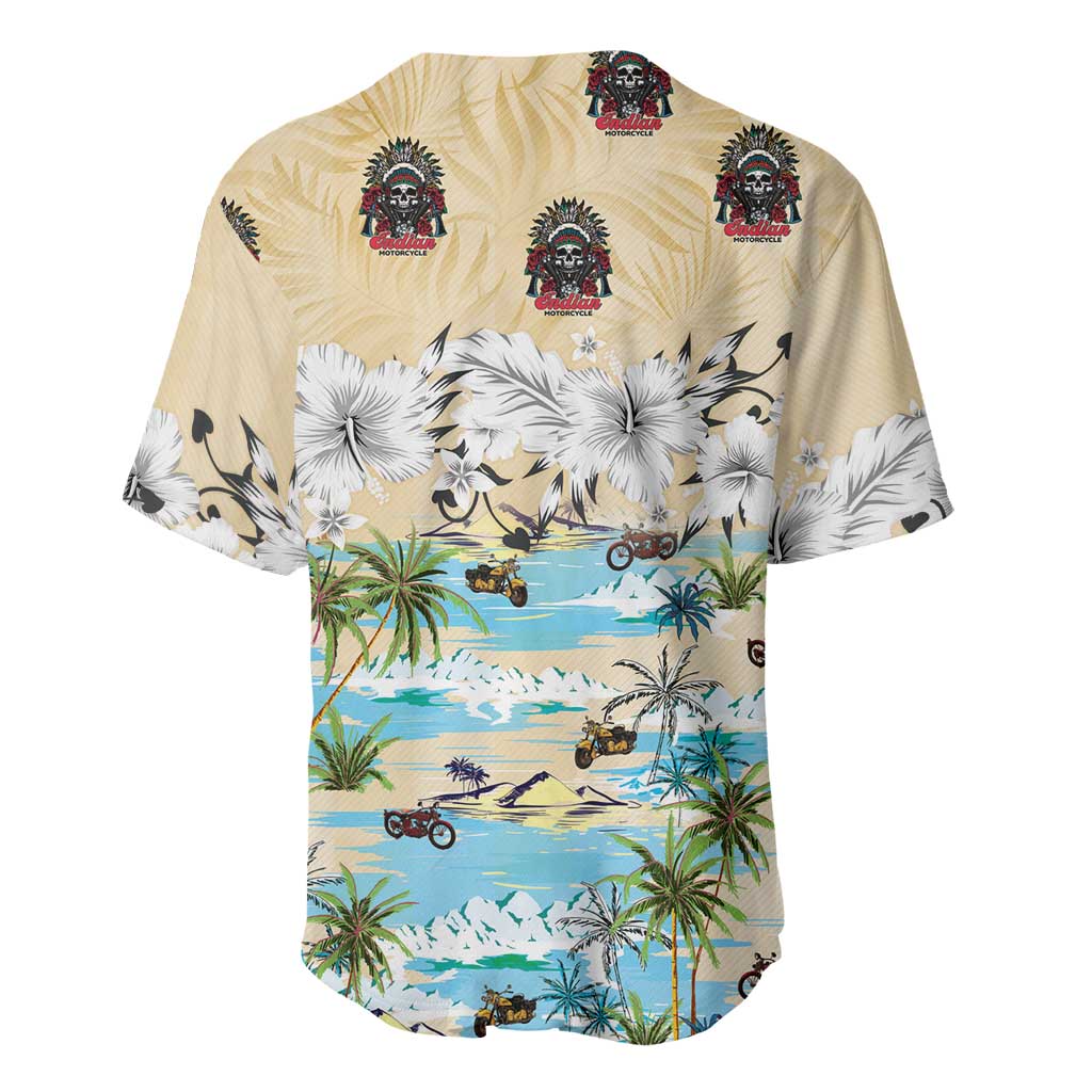 Indian Legendary Motorcycle Baseball Jersey Tropical Style - Wonder Print Shop