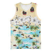 Indian Legendary Motorcycle Basketball Jersey Tropical Style - Wonder Print Shop