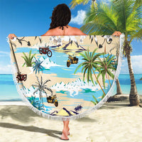Indian Legendary Motorcycle Beach Blanket Tropical Style - Wonder Print Shop