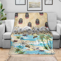 Indian Legendary Motorcycle Blanket Tropical Style - Wonder Print Shop
