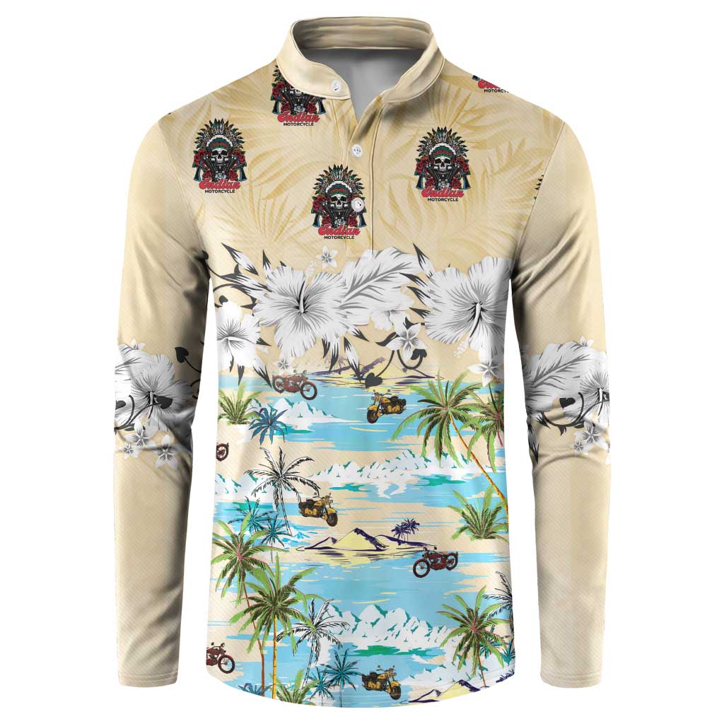 Indian Legendary Motorcycle Button Sweatshirt Tropical Style - Wonder Print Shop