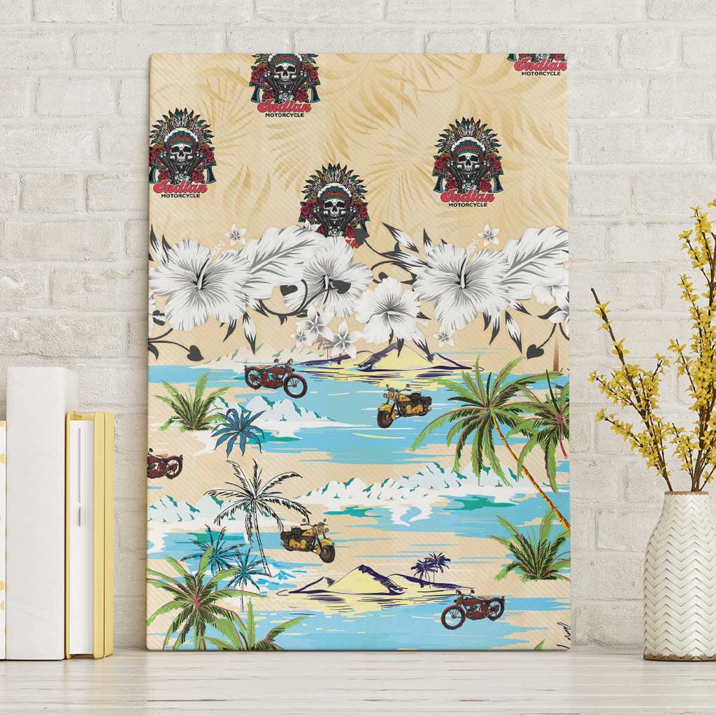 Indian Legendary Motorcycle Canvas Wall Art Tropical Style - Wonder Print Shop