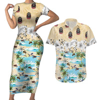 Indian Legendary Motorcycle Couples Matching Short Sleeve Bodycon Dress and Hawaiian Shirt Tropical Style - Wonder Print Shop
