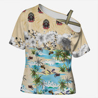 Indian Legendary Motorcycle Cross Shoulder Shirt Tropical Style - Wonder Print Shop