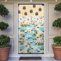 Indian Legendary Motorcycle Door Cover Tropical Style - Wonder Print Shop