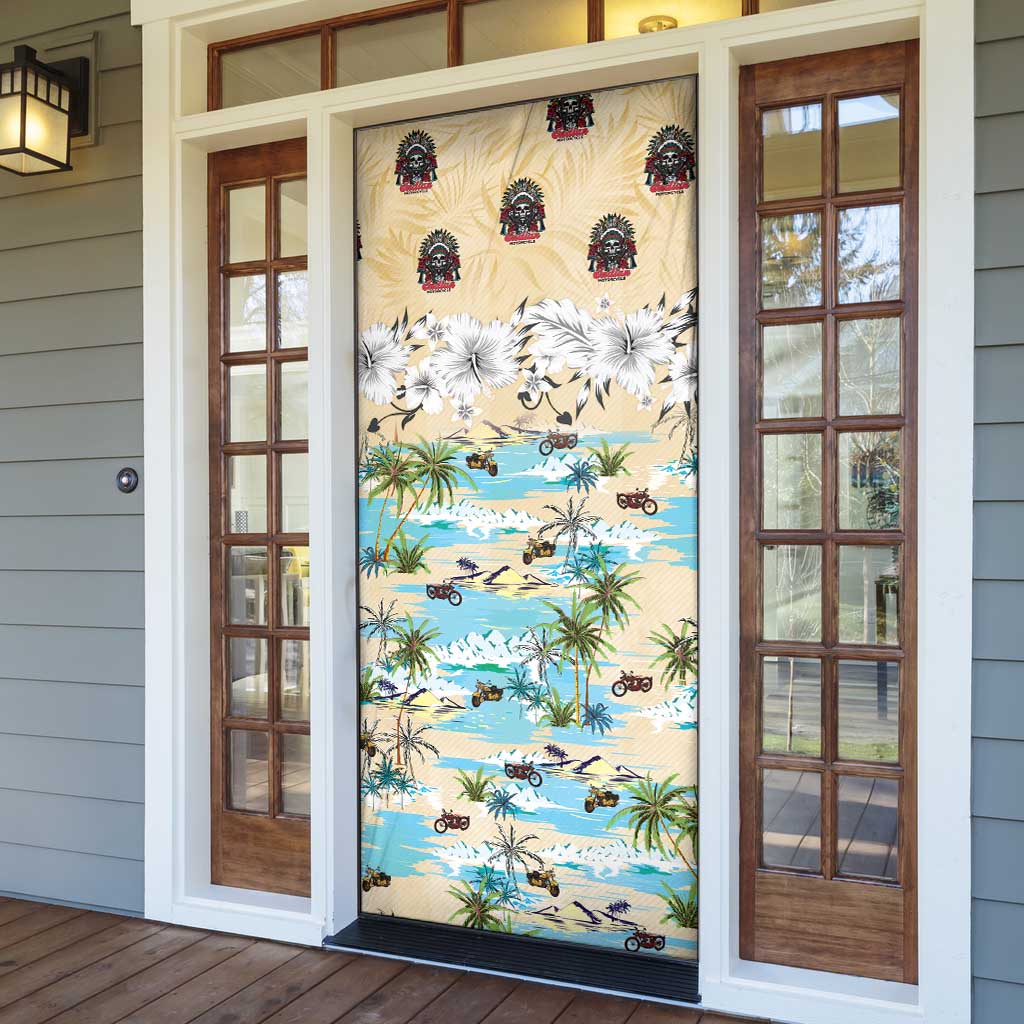 Indian Legendary Motorcycle Door Cover Tropical Style - Wonder Print Shop