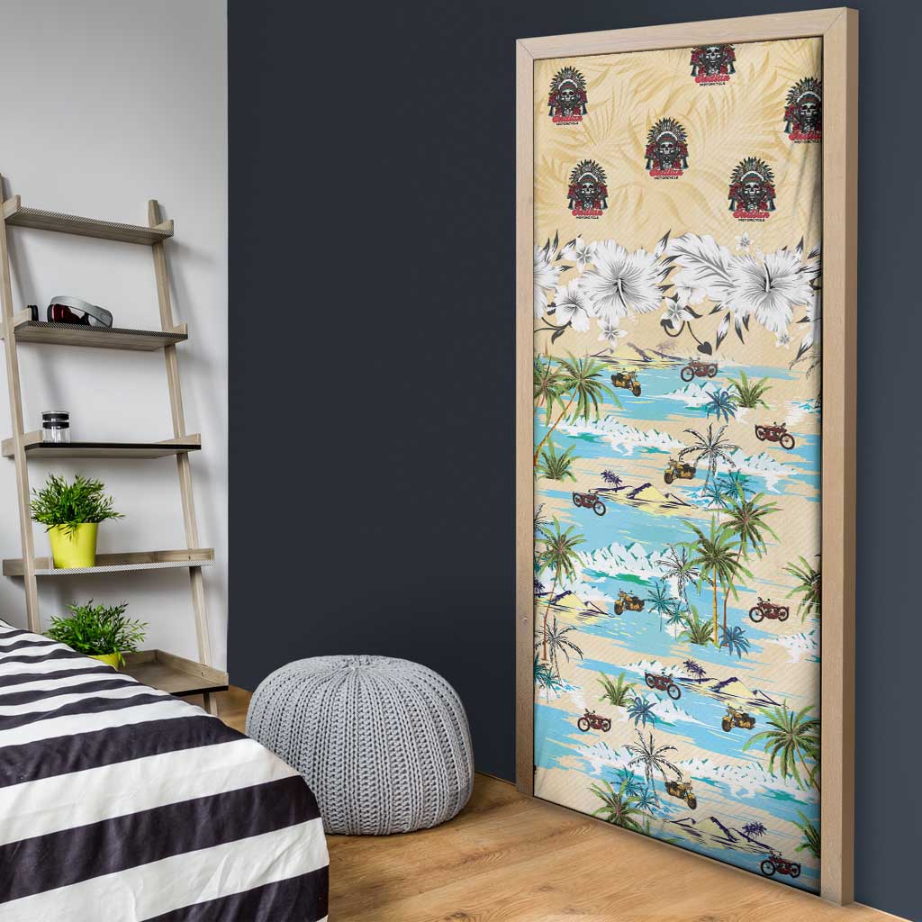 Indian Legendary Motorcycle Door Cover Tropical Style - Wonder Print Shop