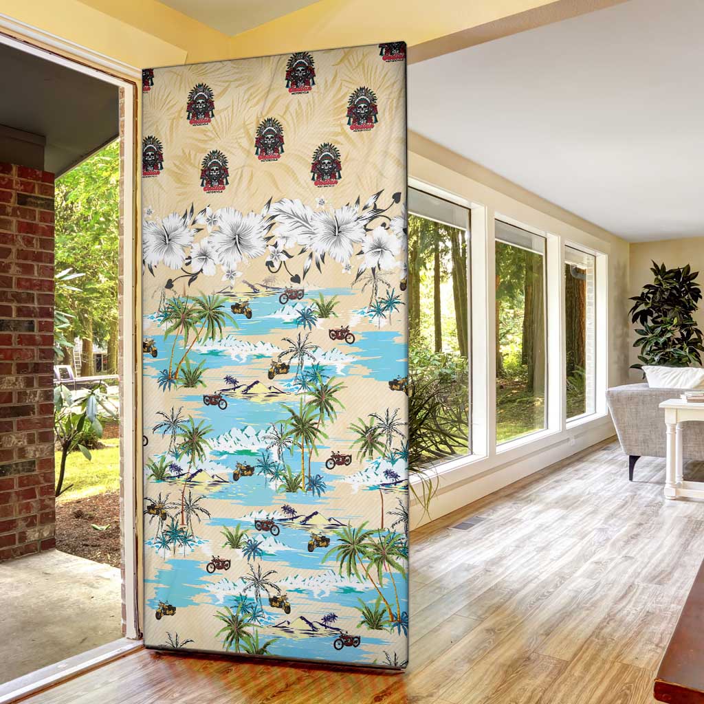 Indian Legendary Motorcycle Door Cover Tropical Style - Wonder Print Shop