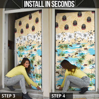 Indian Legendary Motorcycle Door Cover Tropical Style - Wonder Print Shop