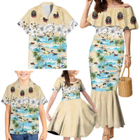 Indian Legendary Motorcycle Family Matching Mermaid Dress and Hawaiian Shirt Tropical Style - Wonder Print Shop