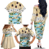 Indian Legendary Motorcycle Family Matching Off The Shoulder Long Sleeve Dress and Hawaiian Shirt Tropical Style - Wonder Print Shop