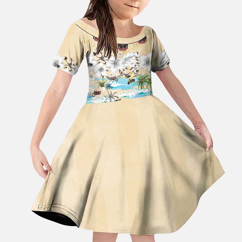 Indian Legendary Motorcycle Family Matching Off Shoulder Maxi Dress and Hawaiian Shirt Tropical Style - Wonder Print Shop