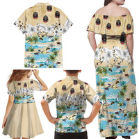 Indian Legendary Motorcycle Family Matching Off Shoulder Maxi Dress and Hawaiian Shirt Tropical Style - Wonder Print Shop