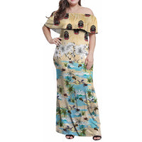 Indian Legendary Motorcycle Family Matching Off Shoulder Maxi Dress and Hawaiian Shirt Tropical Style - Wonder Print Shop