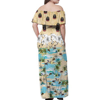 Indian Legendary Motorcycle Family Matching Off Shoulder Maxi Dress and Hawaiian Shirt Tropical Style - Wonder Print Shop