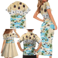 Indian Legendary Motorcycle Family Matching Short Sleeve Bodycon Dress and Hawaiian Shirt Tropical Style - Wonder Print Shop