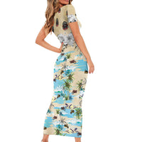 Indian Legendary Motorcycle Family Matching Short Sleeve Bodycon Dress and Hawaiian Shirt Tropical Style - Wonder Print Shop