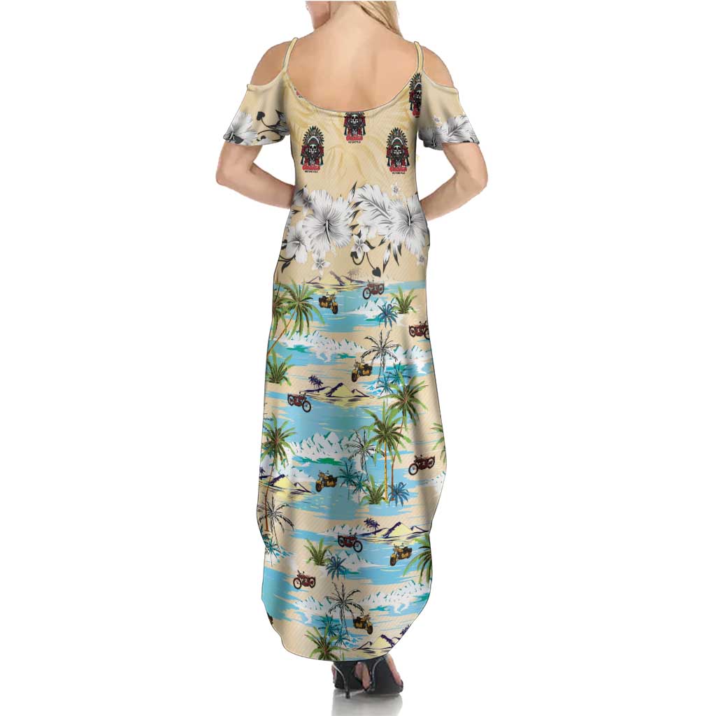 Indian Legendary Motorcycle Family Matching Summer Maxi Dress and Hawaiian Shirt Tropical Style - Wonder Print Shop