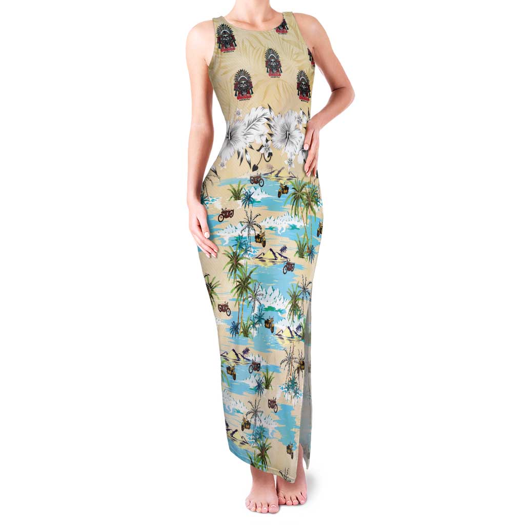 Indian Legendary Motorcycle Family Matching Tank Maxi Dress and Hawaiian Shirt Tropical Style - Wonder Print Shop