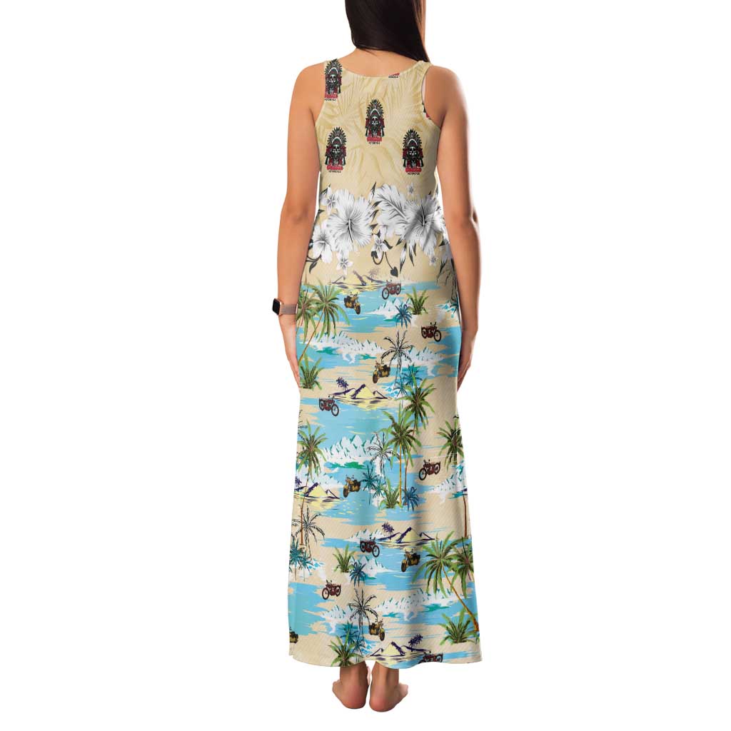 Indian Legendary Motorcycle Family Matching Tank Maxi Dress and Hawaiian Shirt Tropical Style - Wonder Print Shop