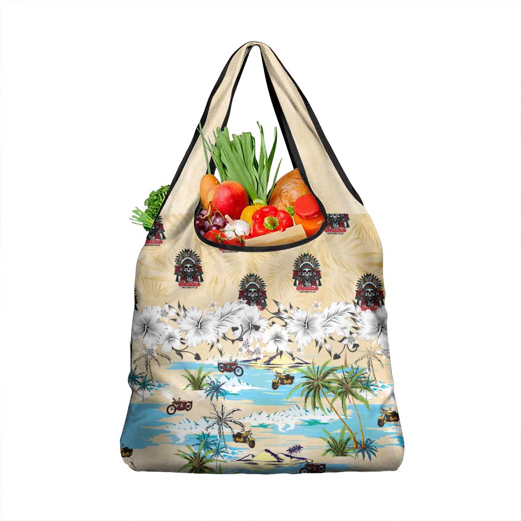 Indian Legendary Motorcycle Grocery Bag Tropical Style - Wonder Print Shop