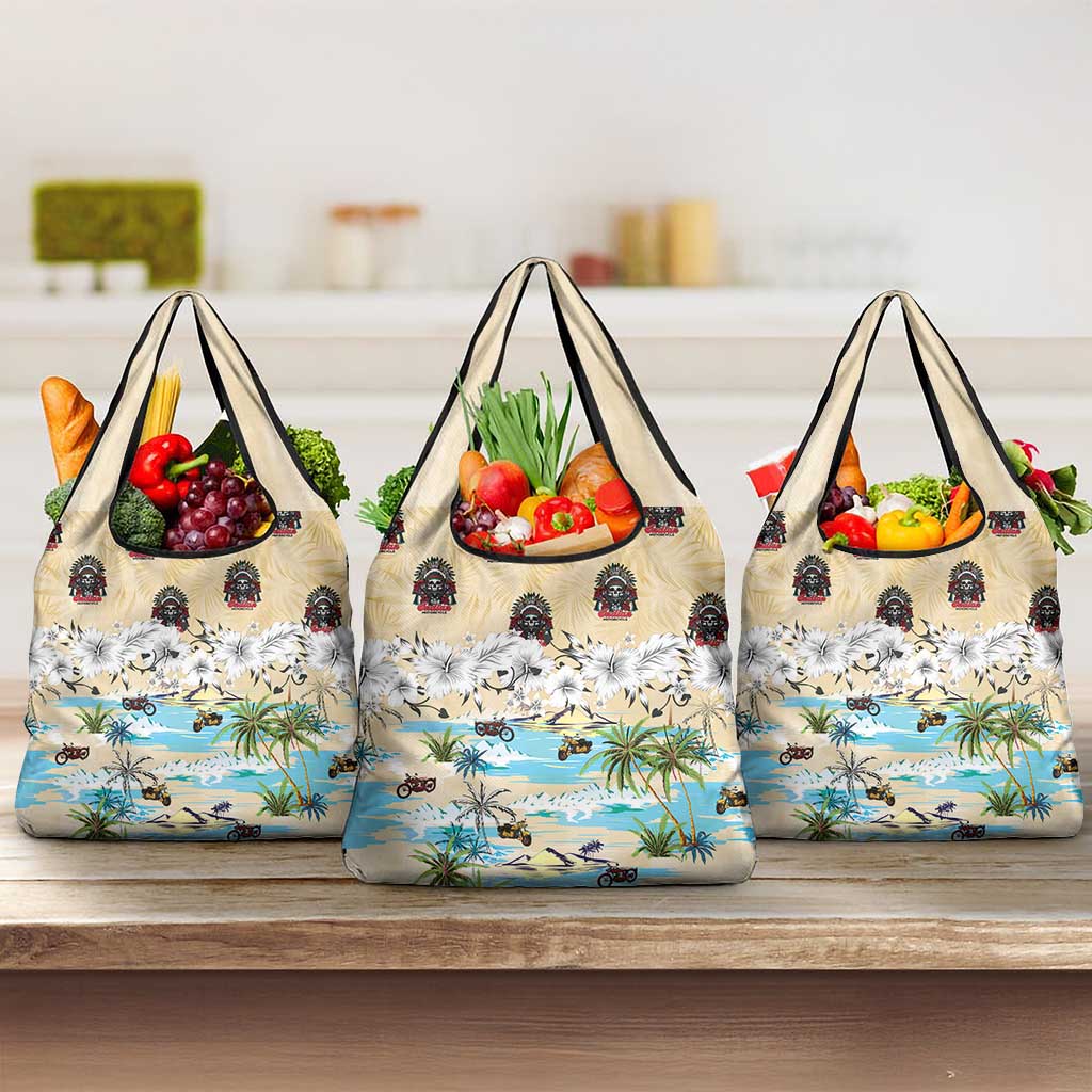 Indian Legendary Motorcycle Grocery Bag Tropical Style - Wonder Print Shop