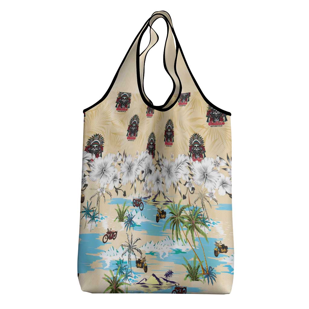Indian Legendary Motorcycle Grocery Bag Tropical Style - Wonder Print Shop