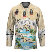 Indian Legendary Motorcycle Hockey Jersey Tropical Style - Wonder Print Shop