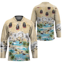 Indian Legendary Motorcycle Hockey Jersey Tropical Style - Wonder Print Shop