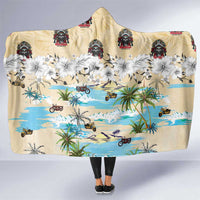 Indian Legendary Motorcycle Hooded Blanket Tropical Style - Wonder Print Shop