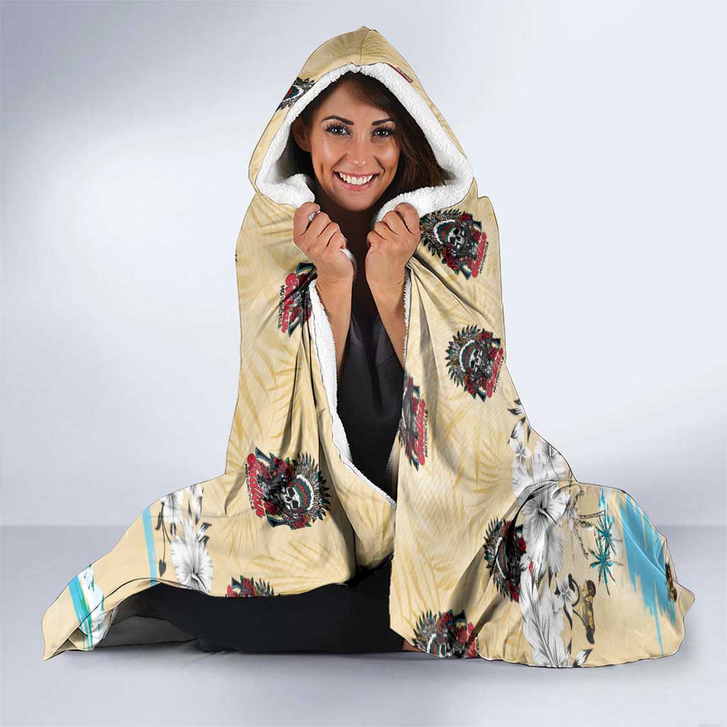 Indian Legendary Motorcycle Hooded Blanket Tropical Style - Wonder Print Shop