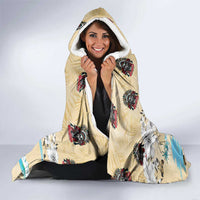 Indian Legendary Motorcycle Hooded Blanket Tropical Style - Wonder Print Shop