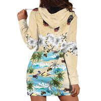Indian Legendary Motorcycle Hoodie Dress Tropical Style - Wonder Print Shop