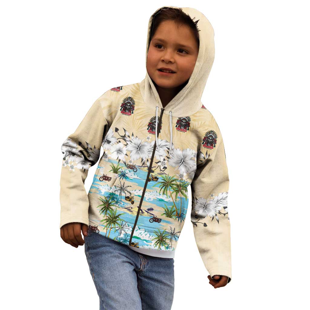 Indian Legendary Motorcycle Kid Hoodie Tropical Style - Wonder Print Shop
