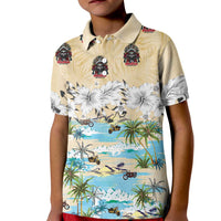 Indian Legendary Motorcycle Kid Polo Shirt Tropical Style - Wonder Print Shop