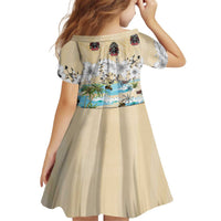 Indian Legendary Motorcycle Kid Short Sleeve Dress Tropical Style - Wonder Print Shop